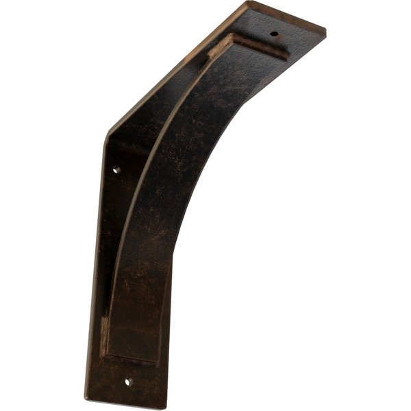 Ekena Millwork Morris Steel Bracket, Antiqued Bronze 3"W x 10"D x 10"H BKTM03X10X10MOABZ